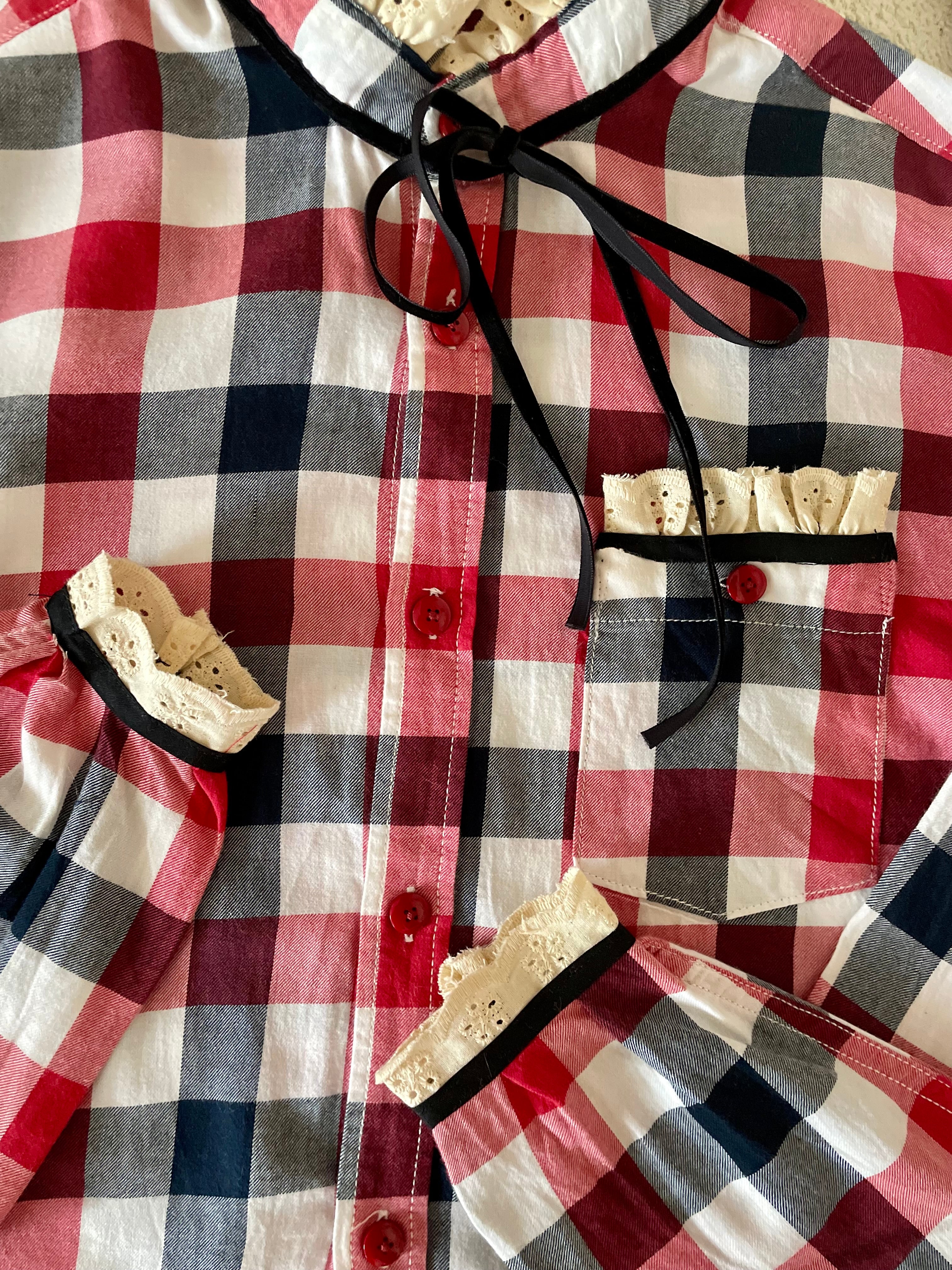 LA PASSIONNÉE Vichy rouge marine