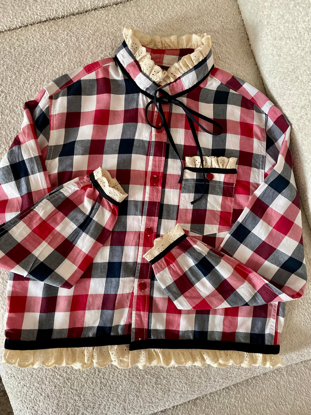 LA PASSIONNÉE Vichy rouge marine