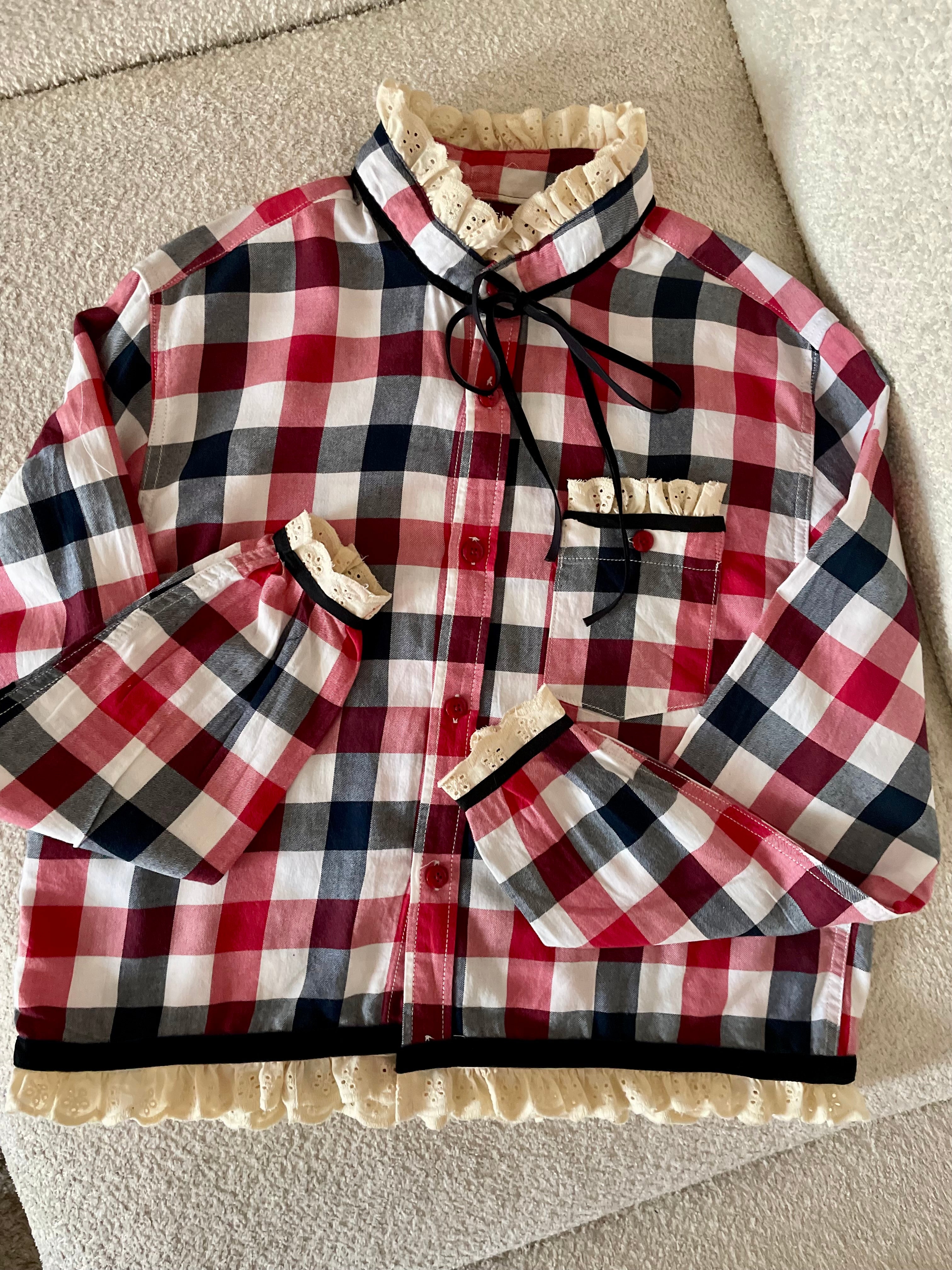 LA PASSIONNÉE Vichy rouge marine