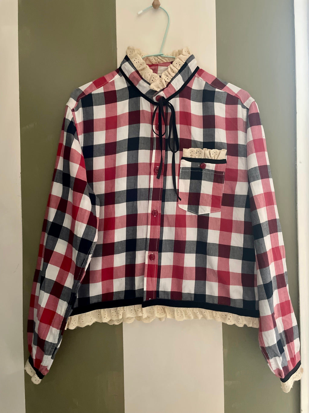 LA PASSIONNÉE Vichy rouge marine