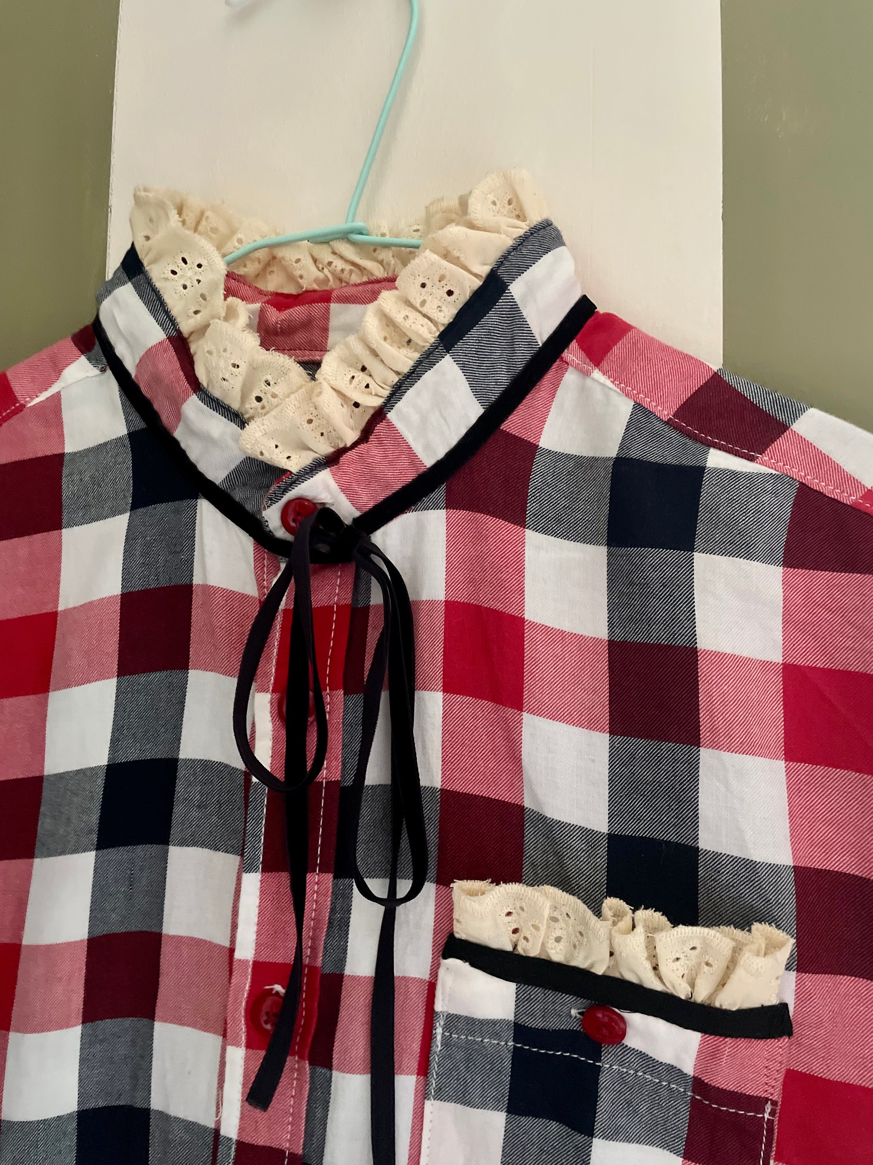 LA PASSIONNÉE Vichy rouge marine