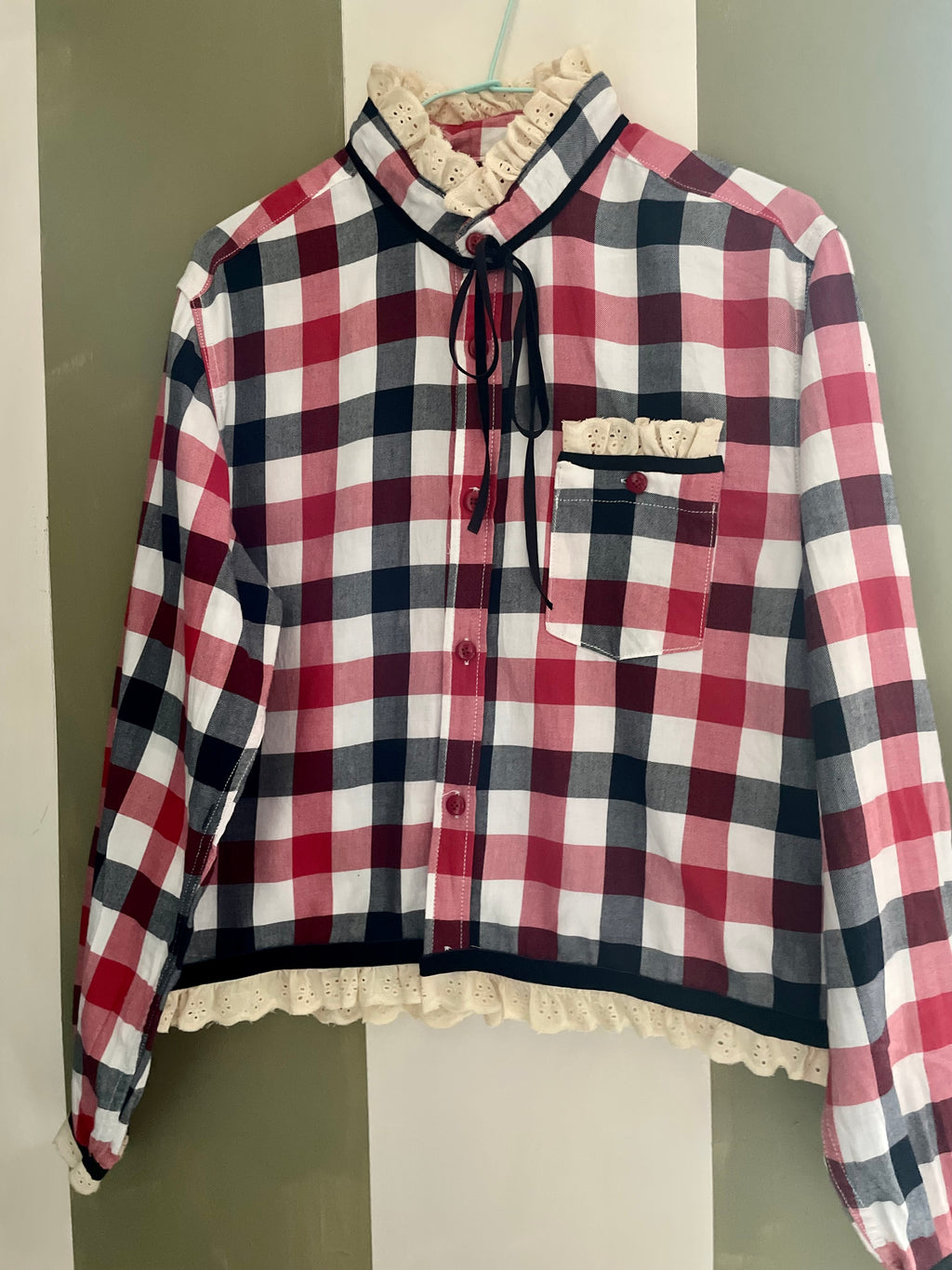 LA PASSIONNÉE Vichy rouge marine