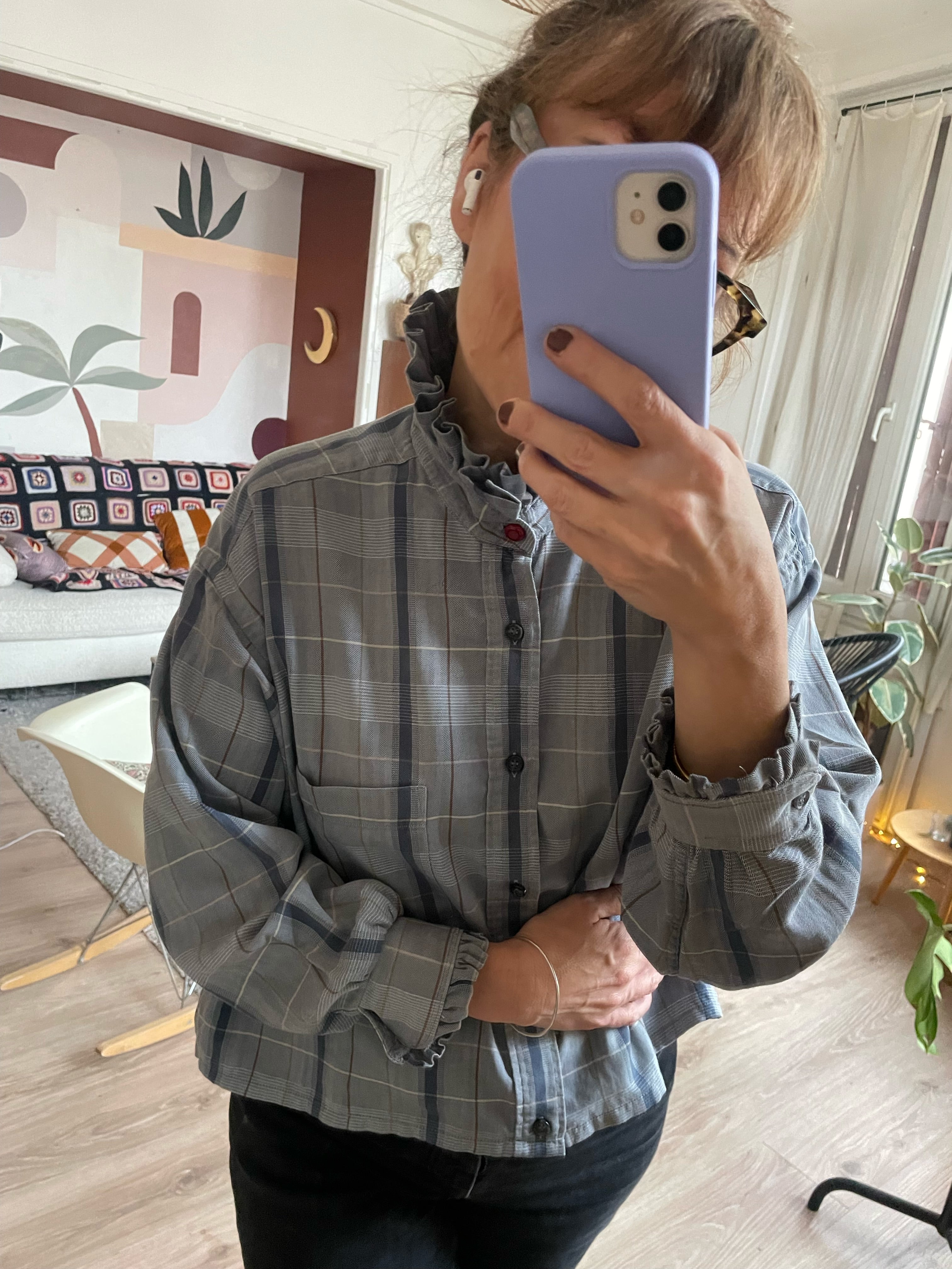 LA PASSIONNÉE grise carreaux